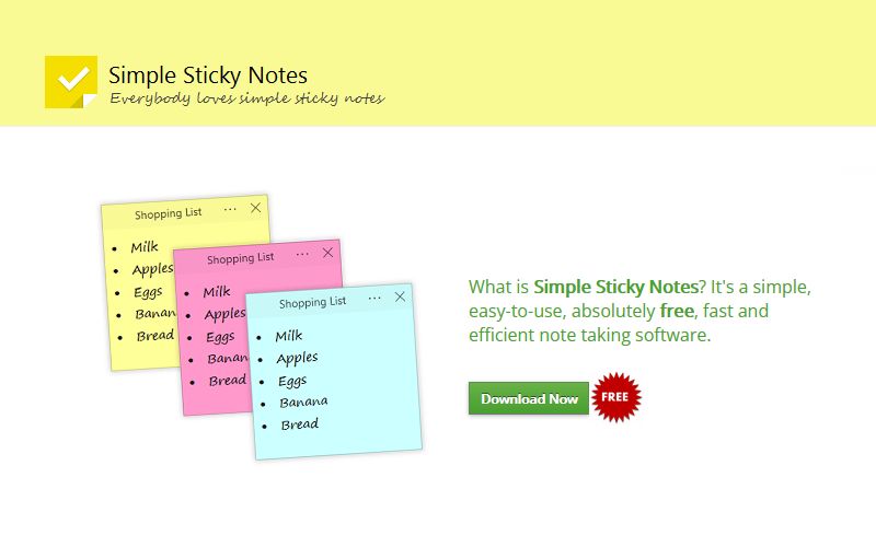 Simple Sticky Notes